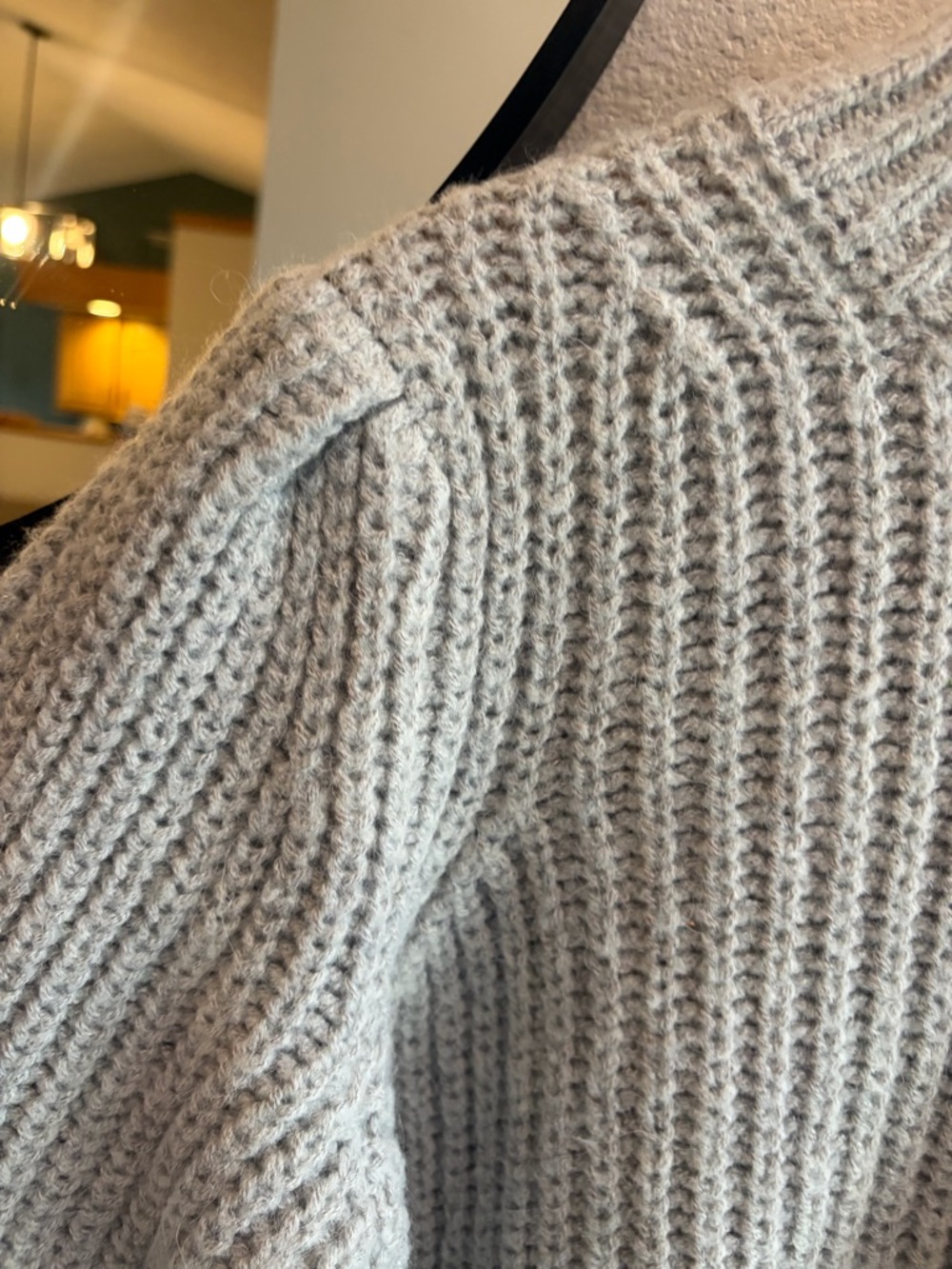 Boden Ribbed Fluffy High Neck Wool & Alpaca-Blend Jumper Sweater - Picture 6 of 8